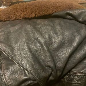 Ralph Lauren leather boomer jacket rich chocolate color brand new never worn